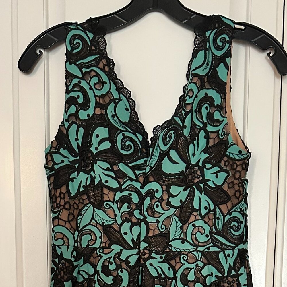 Dress the Population - Lace Overlay Dress